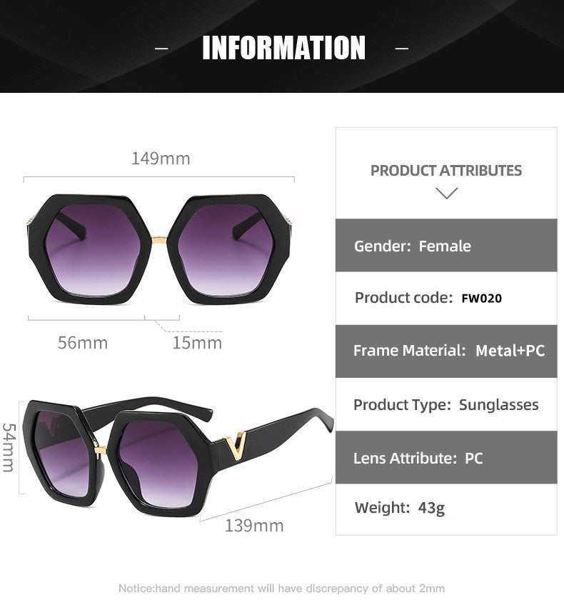 Ladies Sunglasses Fashion Irregular Sunshade Sunglasses