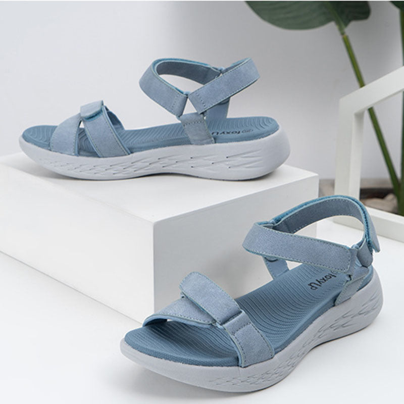 New Sports Style Women's Sandals Non-slip Soft Bottom Light Wedge Ladies Shoes With British Comfortable Outdoor Female Sandals