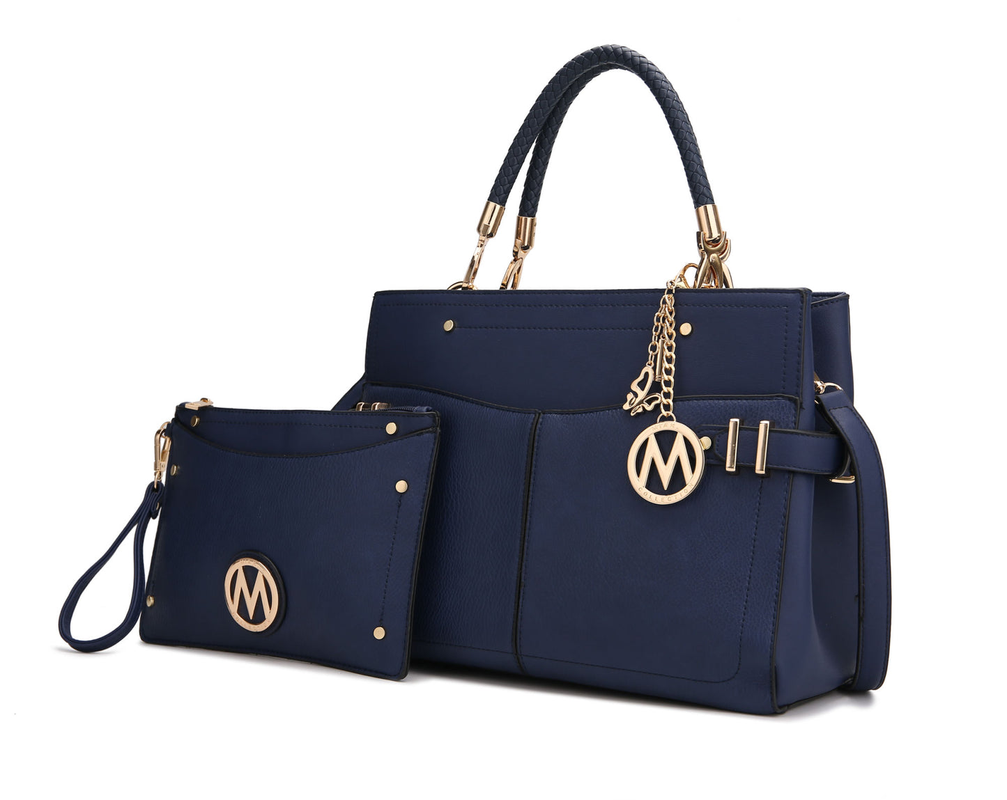 MKF Collection Tenna Satchel Handbag With Wallet Vegan Leather Crossover Womens Purse by Mia k