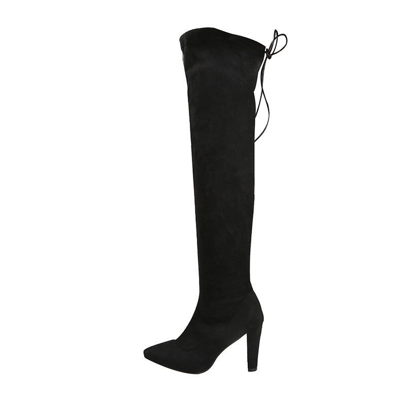 Over the Knee Boots Women New Design Fur Warm Winter Shoes Women Fashion High Heel Thigh High Boots Long Woman Footwear