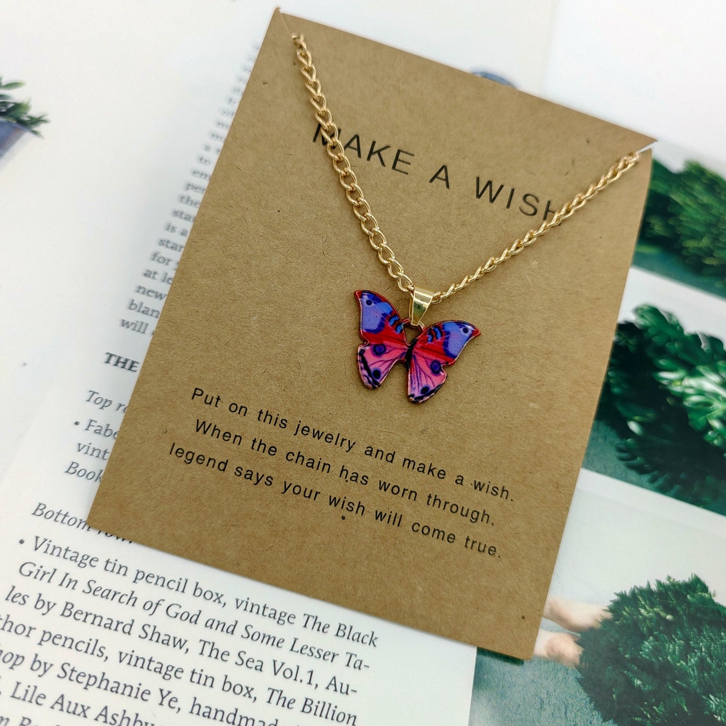 Luxury Necklace for Women Butterfly Necklace Shiny Double Chain Clavicle Pendant Anniversary Gift Jewelry Necklaces for Women