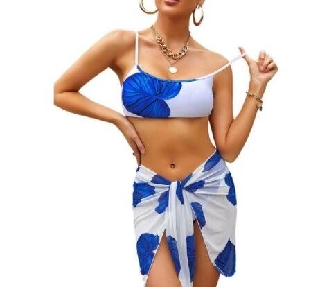 3 Pieces Printed Bikini Set Swimsuit Bathing Suits