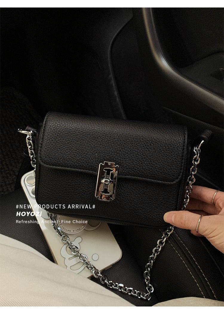 New Mini Shoulder Bags For Women Handbags Metal Chain Small Square Flap Bag Mobile Phone Bag Lfemales Crossbody Messenger Bags