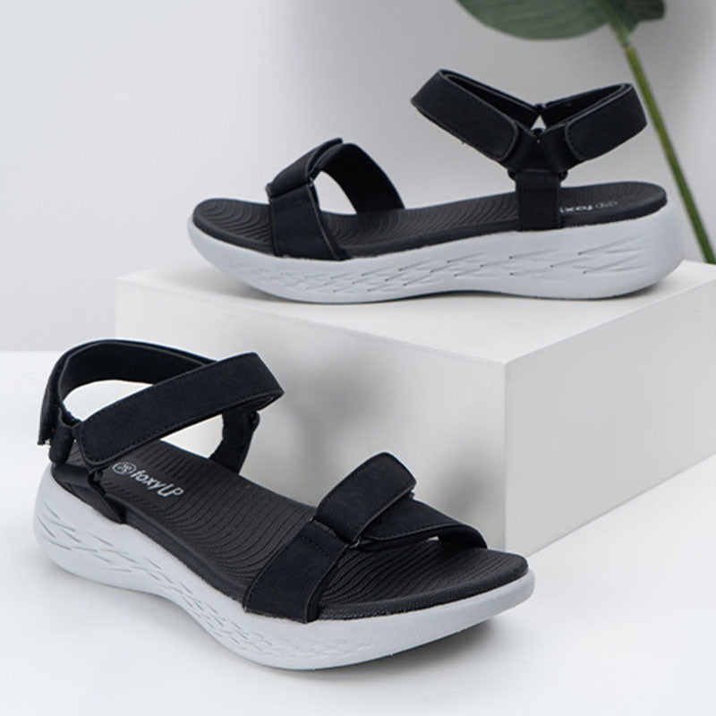 New Sports Style Women's Sandals Non-slip Soft Bottom Light Wedge Ladies Shoes With British Comfortable Outdoor Female Sandals