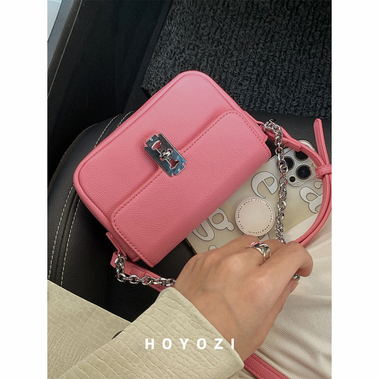 New Mini Shoulder Bags For Women Handbags Metal Chain Small Square Flap Bag Mobile Phone Bag Lfemales Crossbody Messenger Bags