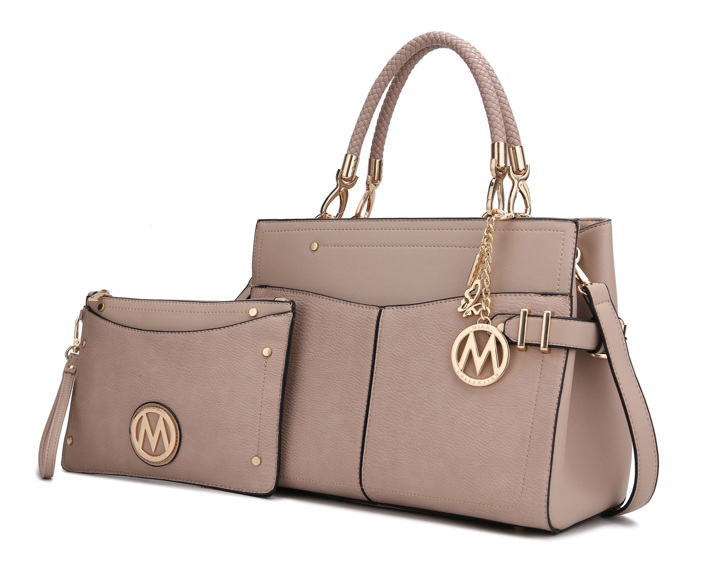 MKF Collection Tenna Satchel Handbag With Wallet Vegan Leather Crossover Womens Purse by Mia k