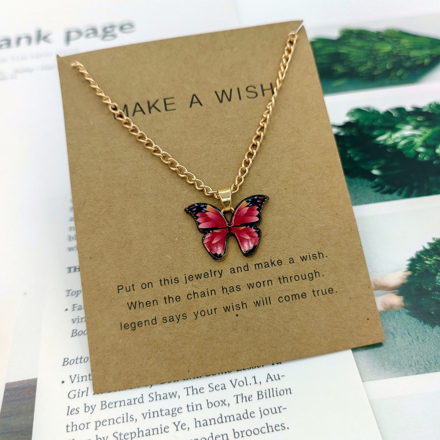 Luxury Necklace for Women Butterfly Necklace Shiny Double Chain Clavicle Pendant Anniversary Gift Jewelry Necklaces for Women