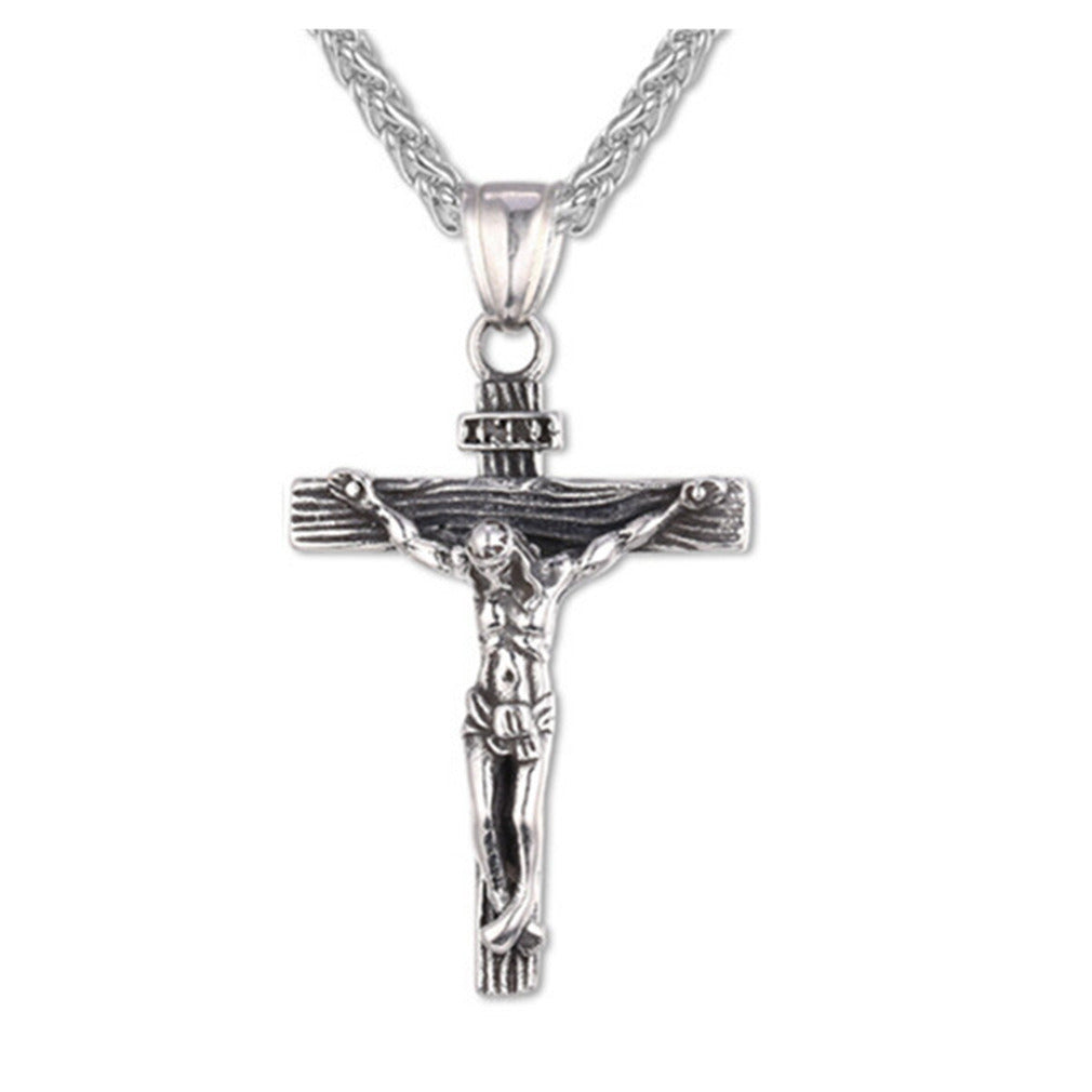 Fashion Men's Jesus Cross Necklace Cross Jewelry Gold Plated Pendant Classic Necklaces for Women Birthday Party Anniversary Gift