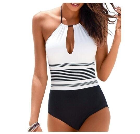 One Piece Swimsuit Tummy Control Bathing Suits Halter Swimwear