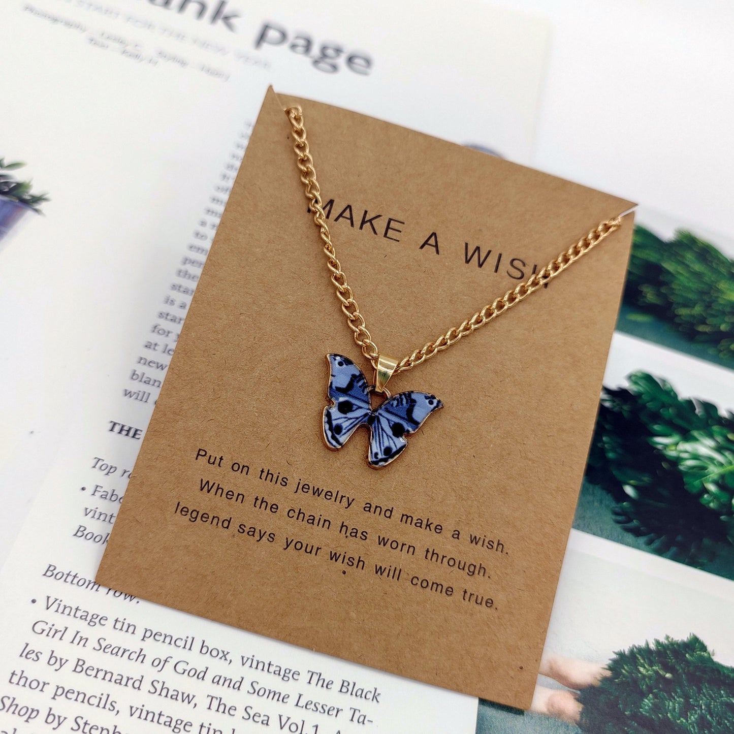 Luxury Necklace for Women Butterfly Necklace Shiny Double Chain Clavicle Pendant Anniversary Gift Jewelry Necklaces for Women