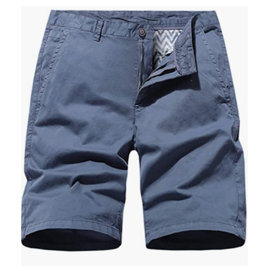 Men's Solid Color Casual Shorts Fashion Straight Cut Pants Beach Shorts Outdoor Sports Shorts